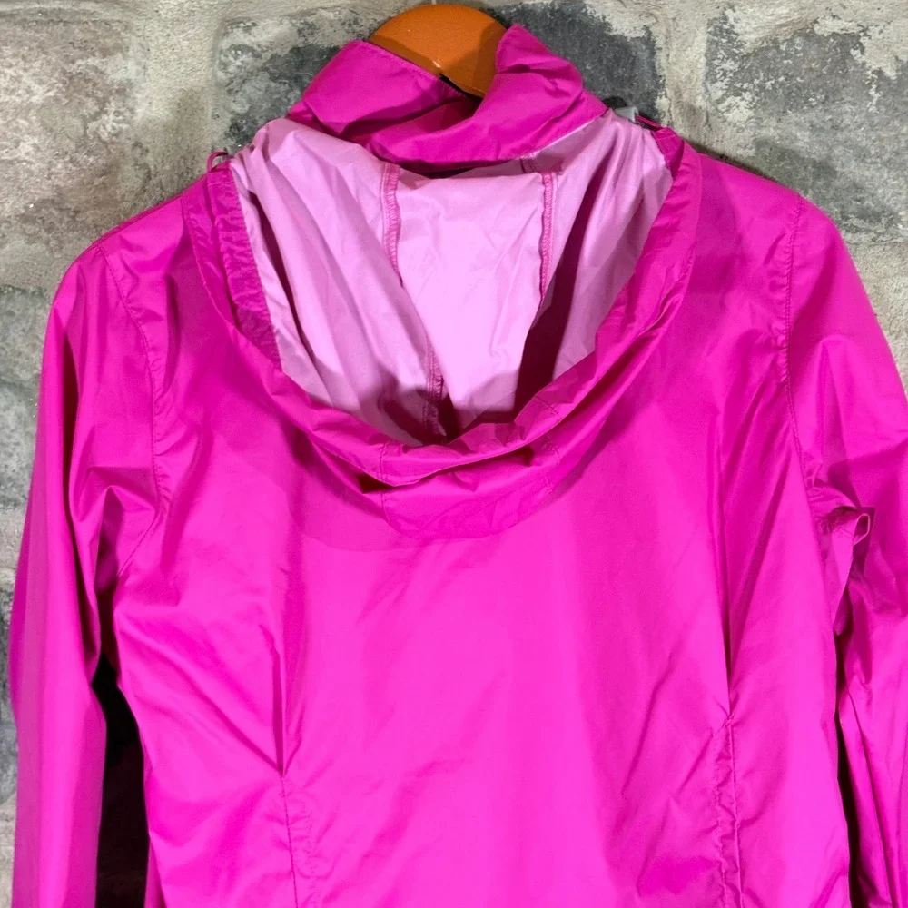 Columbia Women's Pink Full Zip Hooded‎ Lightweight Rain Jacket Size Medium